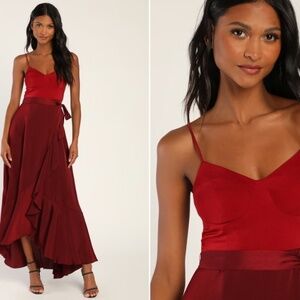 Lulu's Burgundy Maxi Dress